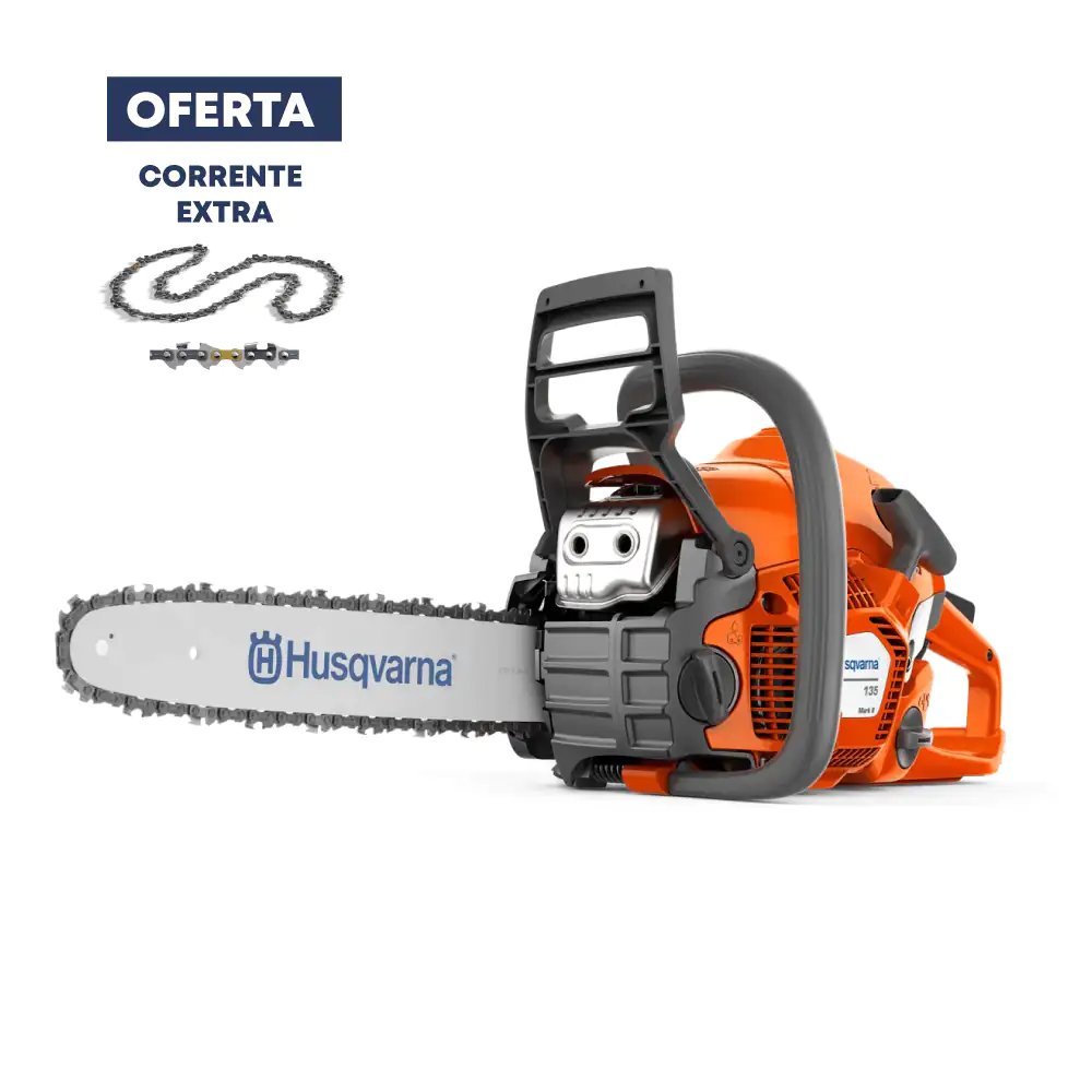 Motosserra Husqvarna 135 Mark II + Oferta Corrente Extra - Motosserra Husqvarna 135 Mark II + Oferta Corrente Extra